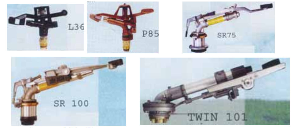 Концевые дождевальные аппараты, используемые на дождевальных машинах «Zimmatic»