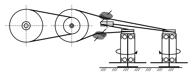 привод роторов двухроторной косилки Л-501 с механическим приводом