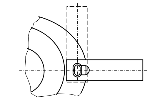 Ротор косилки с легко заменяемыми ножами (вид снизу)