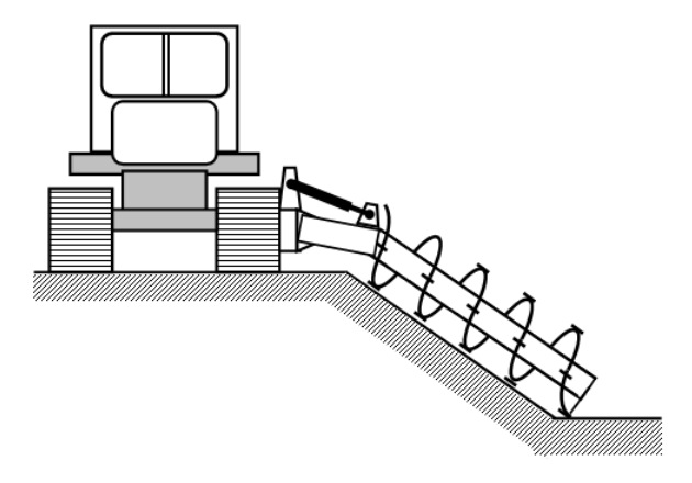 Схема рабочего органа шнековой косилки